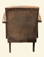 Fauteuil Club en cuir naturel couleur havane présentant un h… (photo 4)
