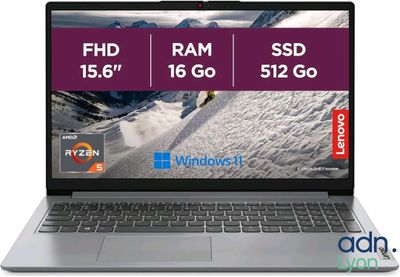 laptop lenovo fhd 15, 6gb ram 16gb ssd 512gb windows 10 pro