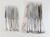 six knives in a bag on the table