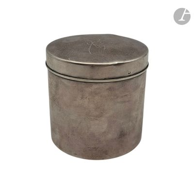 an image of a metal container with a lid on a white background