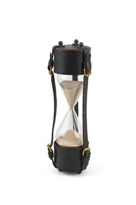 an image of an hourglass with sand in it on a white background