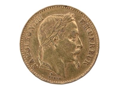 Pièce de 20 Francs or Napoléon III tête laurée de 1869. - Photo 1