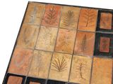 a table with many different types of tiles on it