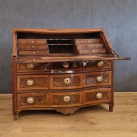 COMMODE SCRIBANNE à façade à double galbe d'Epoque Transitio… (photo 2)