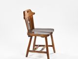 chair made of wood and leather with a seat made of wood