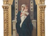 une image d'un tableau représentant une femme tenant un enfant dans ses bras