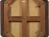 a picture of a wooden frame with a cross on it