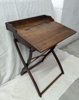 10561-29 / CH POT / Bureau d'écolier en noyer pliant ouvrant…