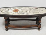 an image of a coffee table with a tile top