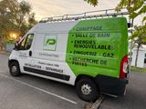 a van that is parked in a parking lot