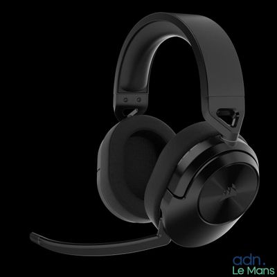 a close up of a pair of headphones on a black background