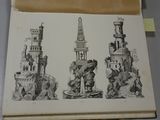 a drawing of a castle on a piece of paper