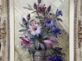 a picture of a painting of flowers in a vase