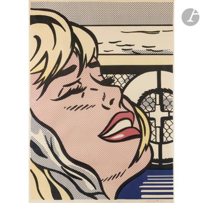 a painting of a woman ' s face with her mouth open