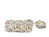 Ensemble composé d'une housse de matelas à langer et d'un oreiller à motif floral