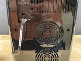 a coffee machine that is sitting on a wooden table