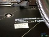 a close up of a laptop with a barcode on it