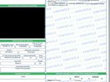 a close up of a green and white id card with a barcode on it
