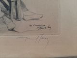 a drawing of a pair of shoes on a table