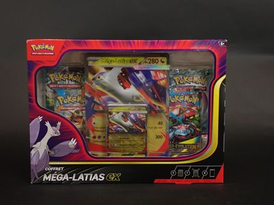 boîte de présentation Pokémon Mega - 3 boîtes de cartes du jeu de cartes Pokémon