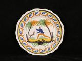 a plate with a picture of a man on it