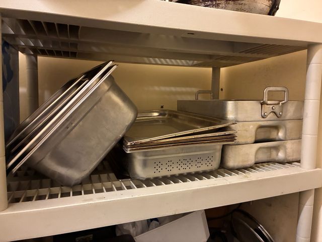 Rondeau inox, poêles, casseroles, trois rondeaux aluminium, trois...