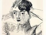 une image représentant le dessin d'une femme aux cheveux tirés en arrière