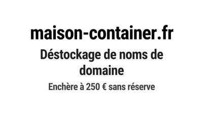 Nom de domaine maison-container.