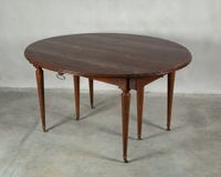Table oblongue en bois naturel mouluré à abattants et allong… (photo 2)