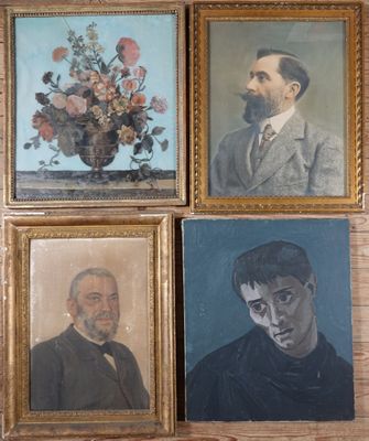 LOT de 9 pièces encadrées comprenant : - Photo 1