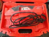 a red tool box with a cord in it
