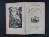an open book with a picture of a man and a woman on it
