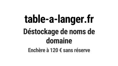 Nom de domaine table-a-langer.fr.