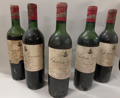 5 bt château Giscours 1964 GCC Margaux (2 niveaux épaule, 1 …