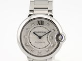 cartier ballon de carton ladies ' s watch with diamond bezel