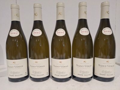 5 Bouteilles Saint Véran 2020 Domaine André Goichot état par…
