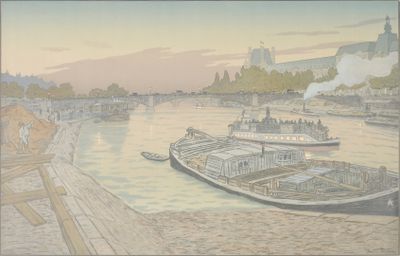 Henri RIVIERE (1864-1951) Le Pont des Saints Pères et le Lou…