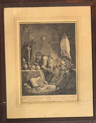 Gravure XVIIIème. Saint Antoine. - Photo 1