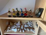 a lot of shells on a shelf in a room