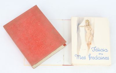 a red book with a picture of a woman on it