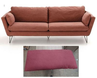 Canapé 4 places TOPIM LA REDOUTE , en tissu loira terracotta…