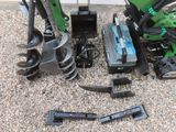 many tools that are laying out on the ground