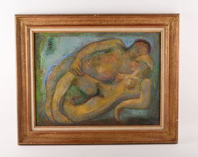 an image of a painting of a woman holding a child