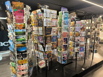 a display of cards on display in a store