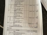 two papers that are sitting on a table with a calculator