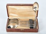 four spoons in a box with a spoon and a spoon spoon