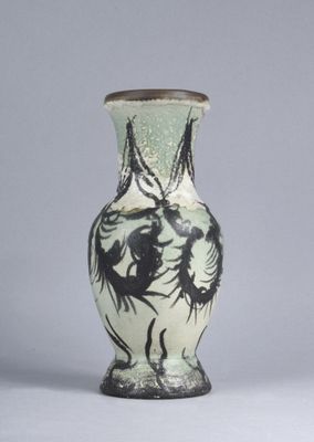 MOUGIN Odile (1915-2002) Vase balustre à col circulaire en g… - Photo 1