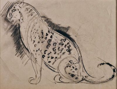 Gustave GUETANT (1873-1953) Panthère.