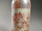 a bottle of alcohol that is sitting on a table