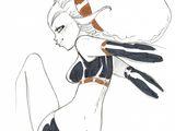 une image représentant le dessin d'une femme portant un haut de bikini